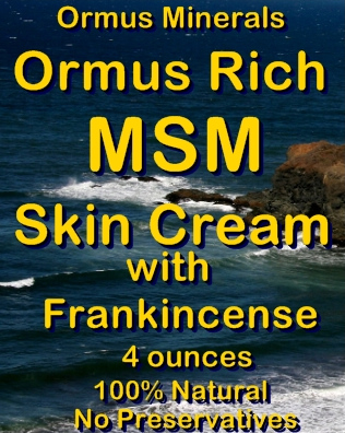 Ormus Minerals -Ormus Rich MSM Skin Cream with FRANKINCENSE